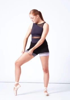 Intermezzo Charlotte Warmup Shorts -Best Dance Clothing Shop it5536 black front 1 89499.1697498601