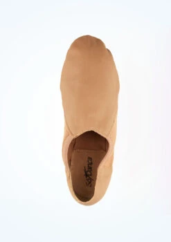 So Danca Split Sole Stretch Jazz Shoe - Tan -Best Dance Clothing Shop jze 45 so danca split sole stretch jazz shoe tan brown no2 83723.1678885802