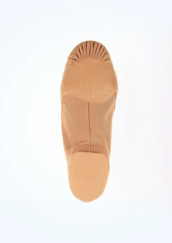 So Danca Split Sole Stretch Jazz Shoe - Tan -Best Dance Clothing Shop jze 45 so danca split sole stretch jazz shoe tan brown no3 56051.1678885801