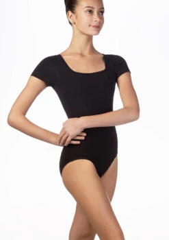 Move Dance Hadey Girls Square Neck Leotard -Best Dance Clothing Shop mo l5137 move hadey square neck leotard black front thumbnail T 84895.1692921255