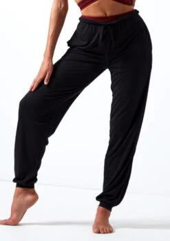 Move Dance Desire Jersey Pant -Best Dance Clothing Shop mo p0623 jersey trouser black front thumbnail T 36152.1696980719