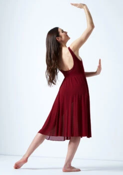 Move Dance Thalassa Cut Out Lyrical Dress -Best Dance Clothing Shop mo r0223 move dance thalassa cut out lyrical dress red back 66141.1678884664