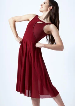 Move Dance Thalassa Cut Out Lyrical Dress -Best Dance Clothing Shop mo r0223 move dance thalassa cut out lyrical dress red front thumbnail T 74121.1691199193