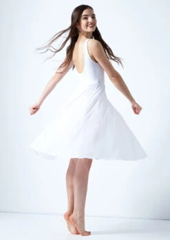 Move Dance Thalassa Cut Out Lyrical Dress -Best Dance Clothing Shop mo r0223 move dance thalassa cut out lyrical dress white back 78032.1678884664