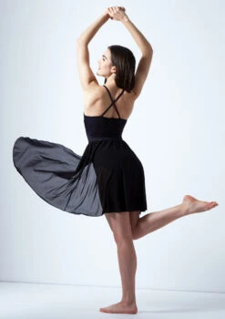 Move Dance Ariel Cross Back Lyrical Dress -Best Dance Clothing Shop mo r0224 move dance ariel cross back lyrical dress black back 96505.1678884671