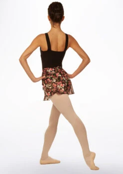 Move Dance Floral Wrap Dance Skirt - Black
