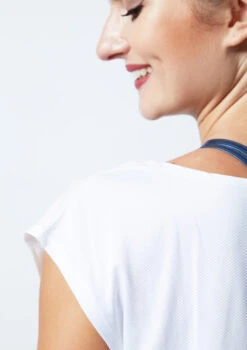 Move Dance Mesh Back Dance T Shirt -Best Dance Clothing Shop mo z0607 move mesh back dance t shirt white back 59007.1678884941