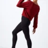 Move Dance Dare Cut Out Sweatshirt -Best Dance Clothing Shop mo z0615 move dance dare cut out sweatshirt red back 38678.1678885039