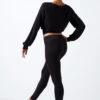 Move Dance Alive Warm Up Top -Best Dance Clothing Shop mo z0616 long sleeved jersey top black back 75675.1678885045