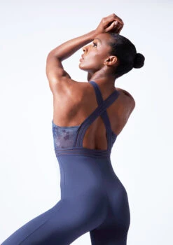 Move Dance Alora Catsuit -Best Dance Clothing Shop moc0637 petrol blue close up back 59301.1683070048