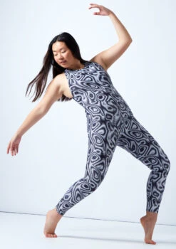 Move Dance Onyx Cross Back Unitard - Dimensions -Best Dance Clothing Shop moc0901 blackwhite front 2 06343.1678928425