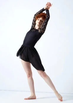 Move Dance Estelle Long Sleeve Leotard -Best Dance Clothing Shop mol0663 black front 5 94522.1678884292