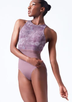 Move Dance Illusia Cross Back Leotard -Best Dance Clothing Shop mol0667 orchid pink front t 29522.1698711847