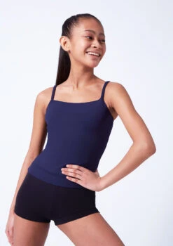 Move Dance Danette Camisole Biketard -Best Dance Clothing Shop mol5112 navy close up front 12476.1683933611