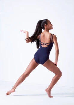 Move Dance Kamila Teen Cross Back Leotard -Best Dance Clothing Shop mol5119 navy back 62229.1683933611