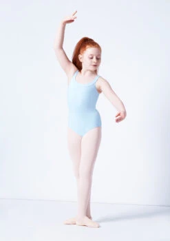 Move Dance Terri Girls Yoke Neck Leotard -Best Dance Clothing Shop mol5141 blue front 2 76570.1689206261