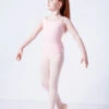 Move Dance Terri Girls Yoke Neck Leotard -Best Dance Clothing Shop mol5141 pink front 1 33757.1689206261