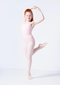 Move Dance Terri Girls Yoke Neck Leotard -Best Dance Clothing Shop mol5141 pink front 2 50444.1689206261
