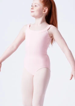 Move Dance Terri Girls Yoke Neck Leotard -Best Dance Clothing Shop mol5141 pink front t 76836.1691198340