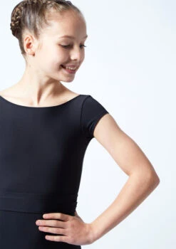 Move Dance Teen Sophia Belted Leotard -Best Dance Clothing Shop mol5804 blk close up front 1 83940.1678884478