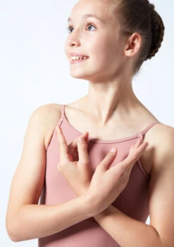 Move Dance Teen Arabella Low Back Leotard -Best Dance Clothing Shop mol5817 pnk close up front 1 52887.1678884486