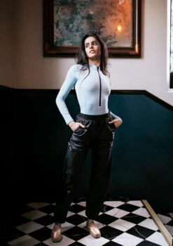 Move Dance Hattie Heat Retention Trouser -Best Dance Clothing Shop mop0410 black front 00439.1678884526