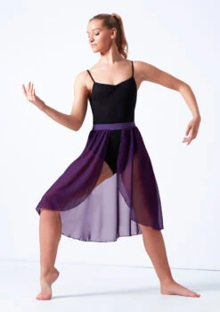 Move Dance Rhian Lyrical Half Skirt -Best Dance Clothing Shop mor0019 purple front 3 08411.1678884610