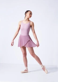 Move Dance Eliana Mock Wrap Skirt -Best Dance Clothing Shop mor0028 frenchmauve front 1 40822.1681806918
