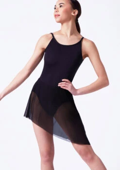 Move Dance Riley Asymmetric Mini Skirt -Best Dance Clothing Shop mor0030 black front t 99308.1692921335