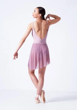 Move Dance Riley Asymmetric Mini Skirt -Best Dance Clothing Shop mor0030 frenchmauve back 60372.1681806927
