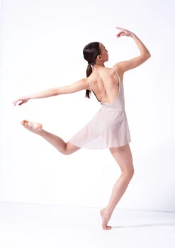 Move Dance Riley Asymmetric Mini Skirt -Best Dance Clothing Shop mor0030 latte back 25320.1681806927