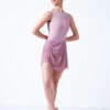 Move Dance Magnolia Gathered Mini Skirt -Best Dance Clothing Shop mor0031 frenchmauve front 1 73201.1681806927