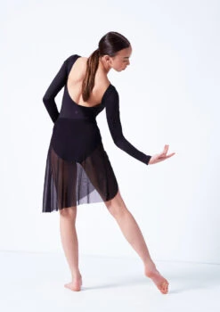 Move Dance Vanessa Gathered Long Skirt -Best Dance Clothing Shop mor0032 black back 00012.1681806937