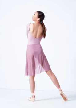 Move Dance Vanessa Gathered Long Skirt -Best Dance Clothing Shop mor0032 frenchmauve back 43892.1681806937