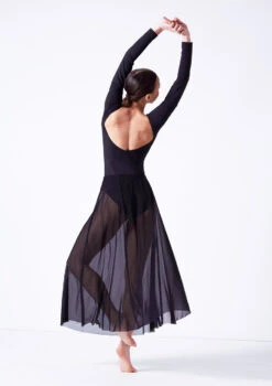 Move Dance Elise Long Skirt -Best Dance Clothing Shop mor0034 black back 21219.1681806947