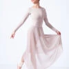 Move Dance Elise Long Skirt -Best Dance Clothing Shop mor0034 latte front 1 69978.1681806937