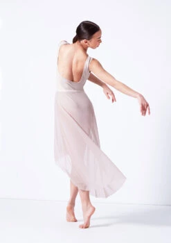 Move Dance Valerie High Low Skirt -Best Dance Clothing Shop mor0035 latte back 79061.1681806947