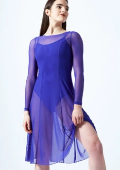Move Dance Dione Long Sleeve Lyrical Dress -Best Dance Clothing Shop mor0218 saph front 1t 44991.1692921335