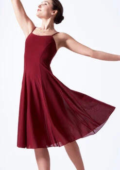 Move Dance Helena Mesh Dress -Best Dance Clothing Shop mor0249 red front t 67515.1695684903