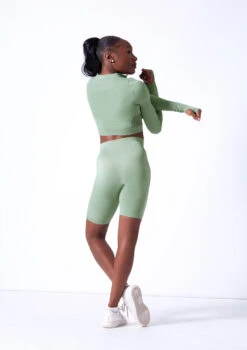 Move Dance Pippa Seamless Shorts -Best Dance Clothing Shop mor0504 sage back 51403.1682378344