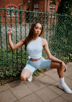 Move Dance Confidence Cycling Shorts -Best Dance Clothing Shop mor0635 blue front 32846.1678884705