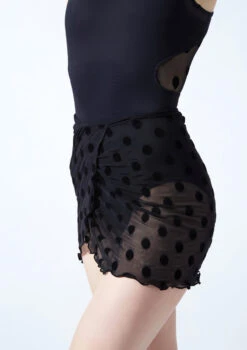 Move Dance Lydia Wrap Skirt -Best Dance Clothing Shop mor0639 black close up 1 87135.1696462301