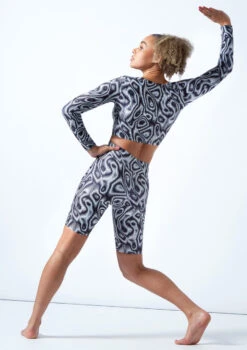 Move Dance Nebula High Waisted Cycling Shorts - Dimensions 10 Move Dance Nebula High Waisted Cycling Shorts - Dimensions -Best Dance Clothing Shop mor0907 dim back 1 43189.1678884724