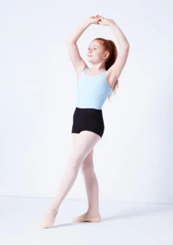 Move Dance Thalia Girls Dance Shorts -Best Dance Clothing Shop mor5011 black front 2 64980.1688080918