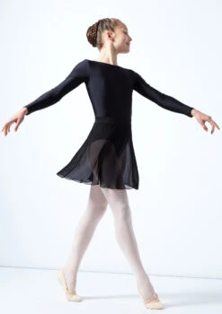 Move Dance Teen Adaline Chiffon Skirt -Best Dance Clothing Shop mor5023c blk front 1 53850.1678884755