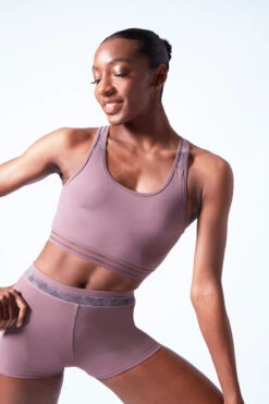 Move Dance Sovanna Crop Top -Best Dance Clothing Shop mos0601 orchid pink close up front 51004.1683070432