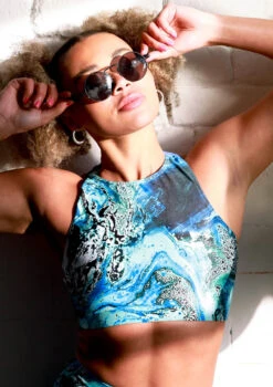 Move Dance Stellar Cross Back Crop Top - Pacific -Best Dance Clothing Shop mos0905 pac close up front 2 08537.1678884803