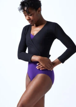 Move Dance Kimi Ballet Wrap -Best Dance Clothing Shop moz001 black front 1t 95299.1695433087