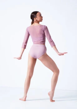 Move Dance Athena Mesh Crop Top -Best Dance Clothing Shop moz0038 frenchmauve back 05556.1681806972