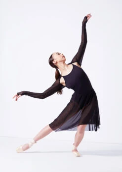 Move Dance Quinn Mesh Shrug -Best Dance Clothing Shop moz0041 black front 1 95213.1681806980